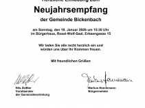 Neujahrsempfang am 18.1.2026