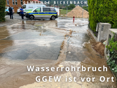 Wasserrohrbruch Melibokusstrasse