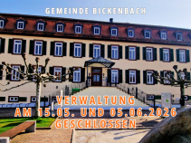Hinweis: Aktuelle Schließtage der Gemeindeverwaltung