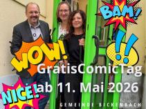 Gratis Comic Tag 11. Mai 2026 in der Gemeinde Bücherei