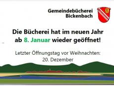 Gemeindebücherei geschlossen