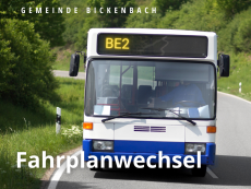 Fahrplanwechsel - Schülerbeförderung nach Alsbach