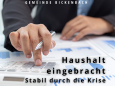 Stabil durch die Krise – Haushalt mit Rekordvolumen eingebracht