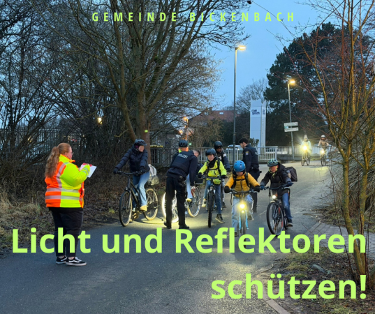 Szene bei der Fahrradkontrolle