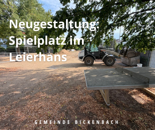 Gemeinde startet Neugestaltung des Spielplatzes „Im Leierhans“
