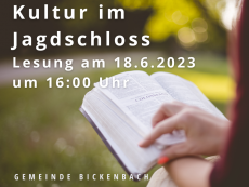 Literatur im Schloss - zweite Lesung