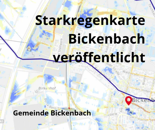 Starkregenkarte Bickenbach Starkregenkarte Bickenbach