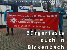 Bürgerstests in Bickenbach wieder möglich