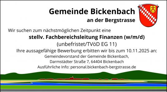 Stellenausschreibung Finanzen